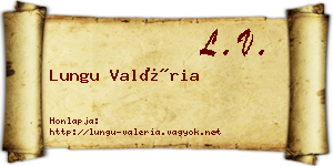 Lungu Valéria névjegykártya